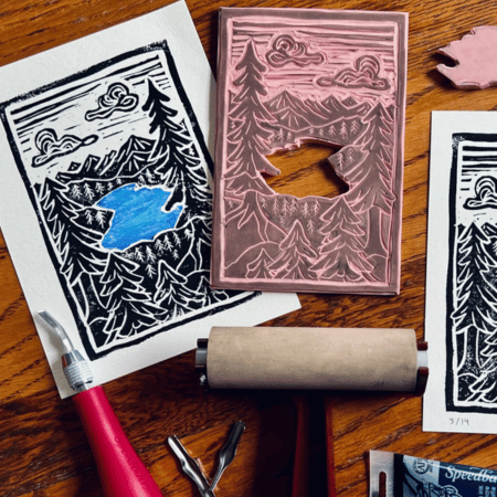 Linocut Printmaking 101 with Evi Hollins